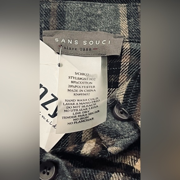 NWT Oversized Lazy Day Flannel Shirt - Picture 12 of 12